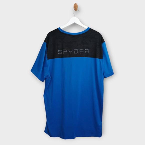Spyder Shirt Men 2XL Blue Active Proweb Base Layer Outdoors Performance Pullover - Picture 2 of 8